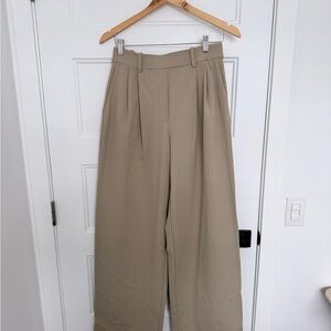lululemon athletica Wide-Leg High-Waist Pants in Light Khaki
